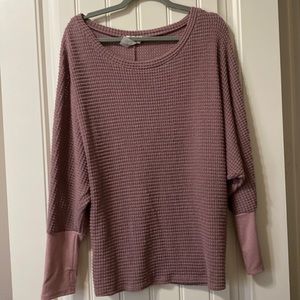 Dolman style waffle Knit Top